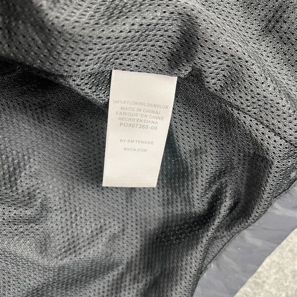 RVCA Windbreaker Mens S Black Stow Hood Full Zip Shell Skater Streetwear Bomber - Picture 4 of 8